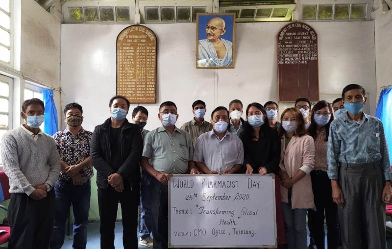Pharmacist Union Tuensang District members during the celebration of the 10th World Pharmacist Day at CMO Office Tuensang on September 25. 